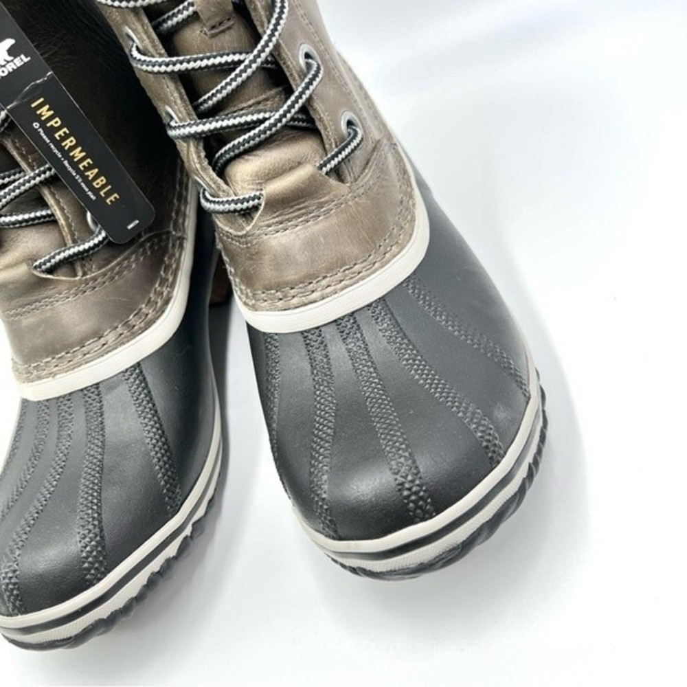 Sorel Women's Slimpack Lace II Winter Snow Rain Duck Boots Quarry Black Size 7 - Picture 7 of 13